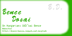 bence dosai business card